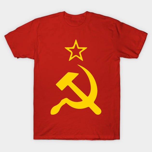 Star, Hammer and Sickle. USSR, Soviet Union flag. T-Shirt by EvgeniiV